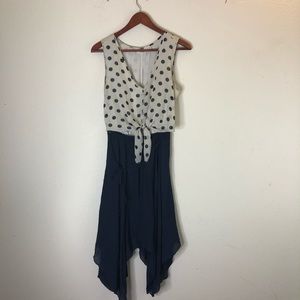 Polka Dot Dress Handkerchief hem Medium Boutique